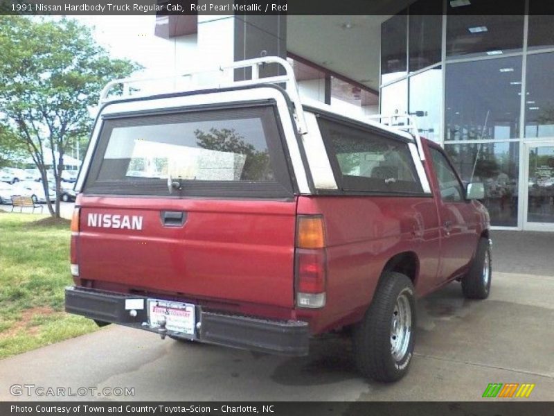 Red Pearl Metallic / Red 1991 Nissan Hardbody Truck Regular Cab