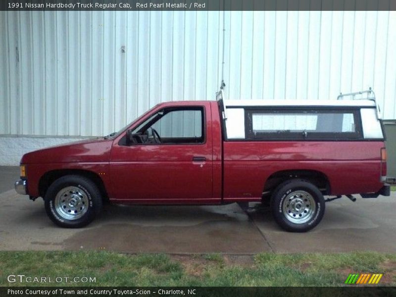Red Pearl Metallic / Red 1991 Nissan Hardbody Truck Regular Cab