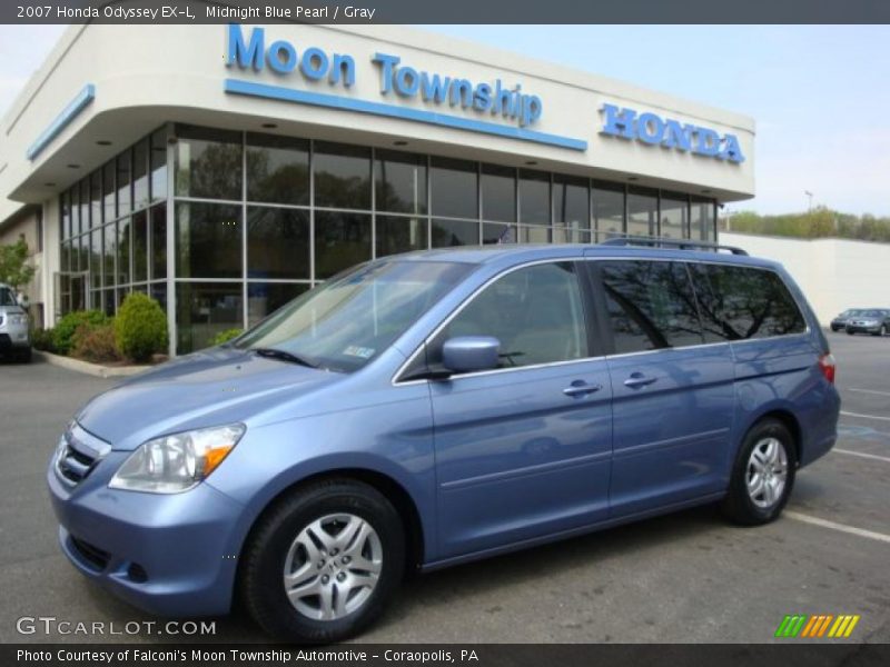 Midnight Blue Pearl / Gray 2007 Honda Odyssey EX-L