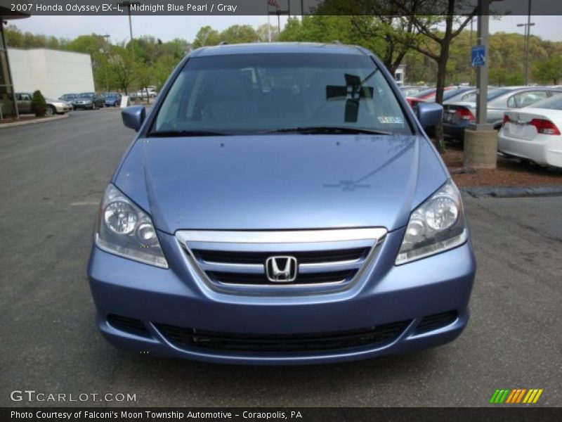 Midnight Blue Pearl / Gray 2007 Honda Odyssey EX-L