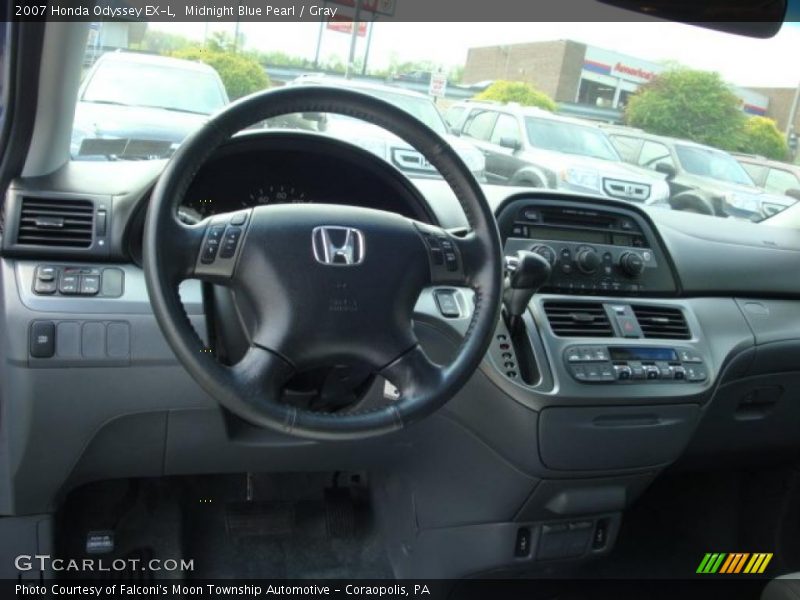 Midnight Blue Pearl / Gray 2007 Honda Odyssey EX-L