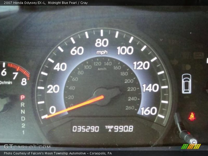 Midnight Blue Pearl / Gray 2007 Honda Odyssey EX-L