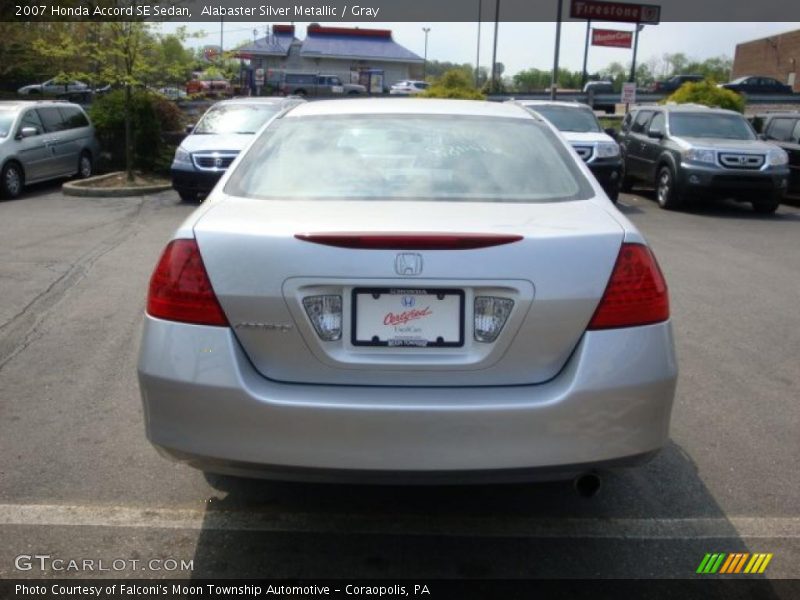 Alabaster Silver Metallic / Gray 2007 Honda Accord SE Sedan