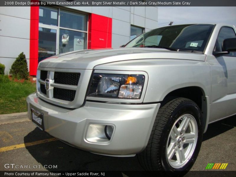 Bright Silver Metallic / Dark Slate Gray/Medium Slate Gray 2008 Dodge Dakota Big Horn Extended Cab 4x4