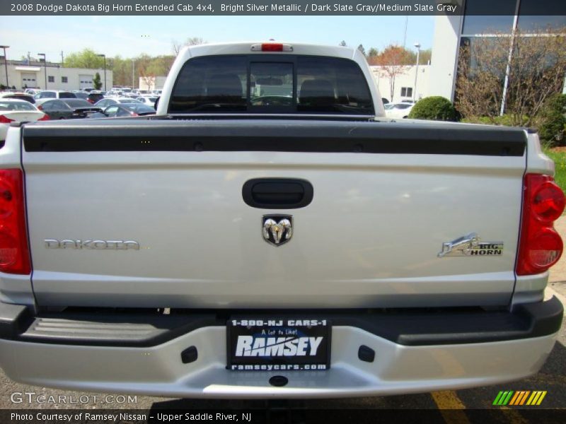Bright Silver Metallic / Dark Slate Gray/Medium Slate Gray 2008 Dodge Dakota Big Horn Extended Cab 4x4