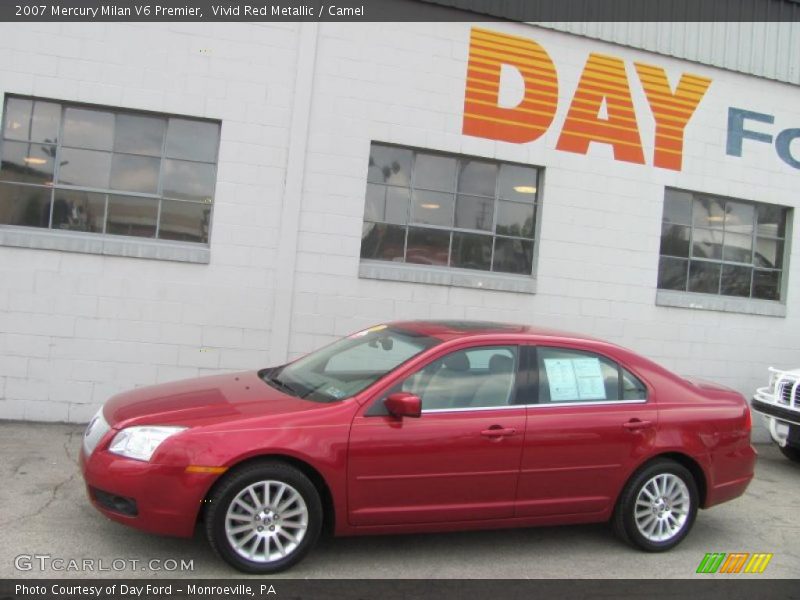 Vivid Red Metallic / Camel 2007 Mercury Milan V6 Premier