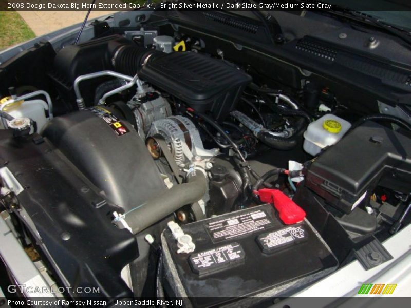 Bright Silver Metallic / Dark Slate Gray/Medium Slate Gray 2008 Dodge Dakota Big Horn Extended Cab 4x4