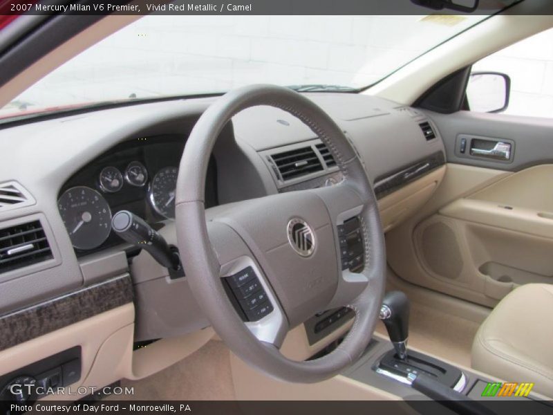 Vivid Red Metallic / Camel 2007 Mercury Milan V6 Premier