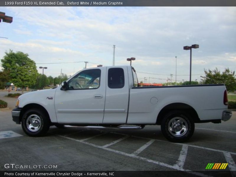 Oxford White / Medium Graphite 1999 Ford F150 XL Extended Cab