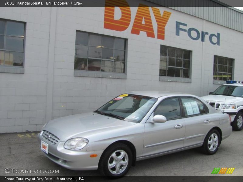 Brilliant Silver / Gray 2001 Hyundai Sonata