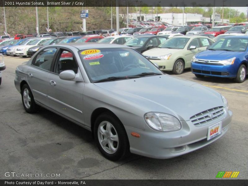 Brilliant Silver / Gray 2001 Hyundai Sonata