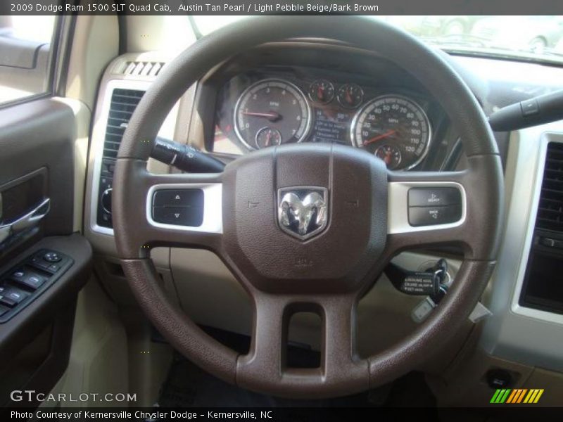 Austin Tan Pearl / Light Pebble Beige/Bark Brown 2009 Dodge Ram 1500 SLT Quad Cab