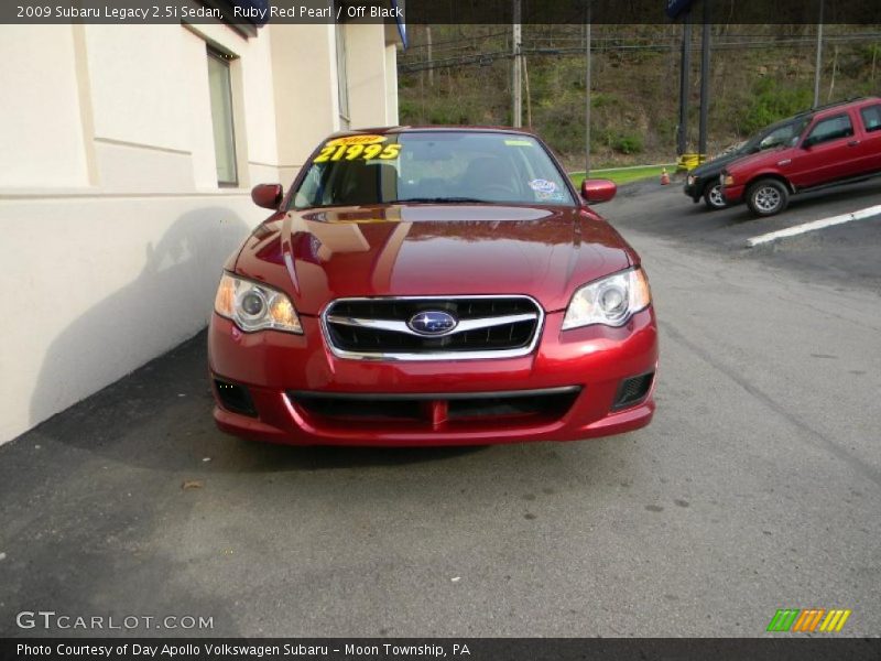 Ruby Red Pearl / Off Black 2009 Subaru Legacy 2.5i Sedan