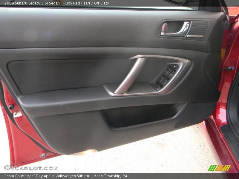 Ruby Red Pearl / Off Black 2009 Subaru Legacy 2.5i Sedan