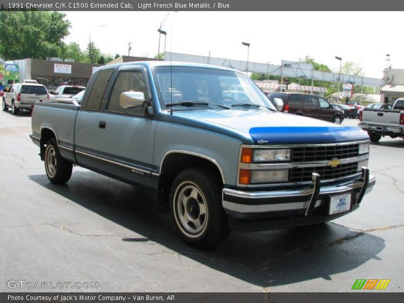 Light French Blue Metallic / Blue 1991 Chevrolet C/K C1500 Extended Cab