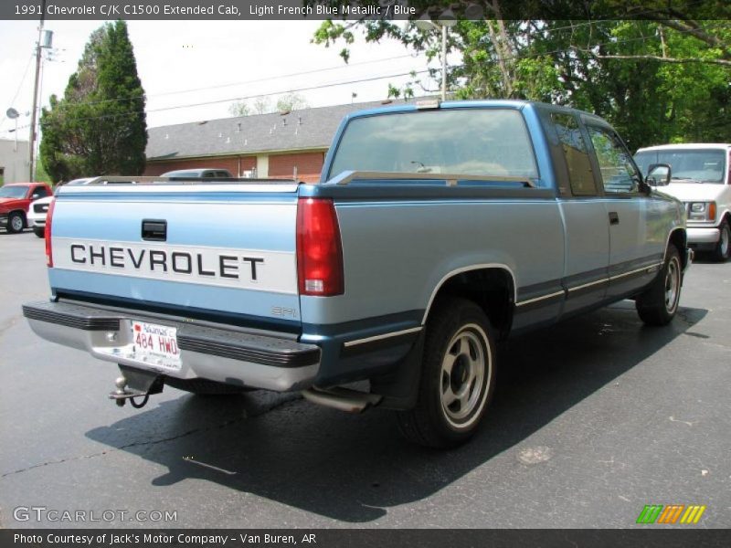 Light French Blue Metallic / Blue 1991 Chevrolet C/K C1500 Extended Cab