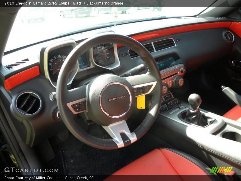 Black / Black/Inferno Orange 2010 Chevrolet Camaro SS/RS Coupe