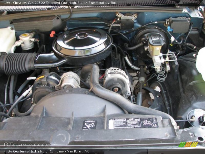 Light French Blue Metallic / Blue 1991 Chevrolet C/K C1500 Extended Cab