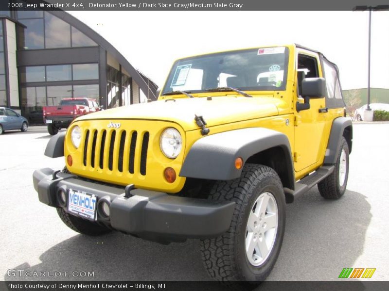 Detonator Yellow / Dark Slate Gray/Medium Slate Gray 2008 Jeep Wrangler X 4x4