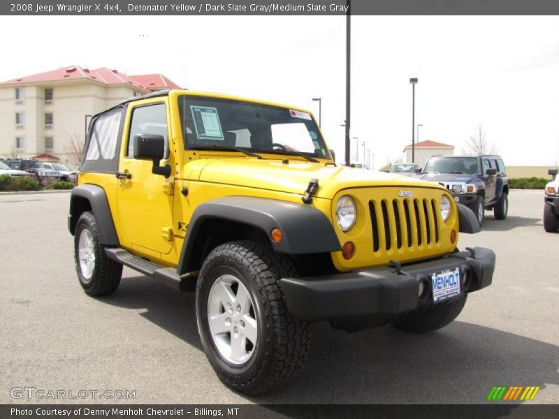 Detonator Yellow / Dark Slate Gray/Medium Slate Gray 2008 Jeep Wrangler X 4x4
