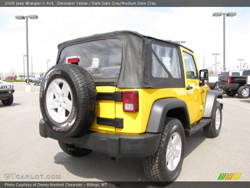 Detonator Yellow / Dark Slate Gray/Medium Slate Gray 2008 Jeep Wrangler X 4x4