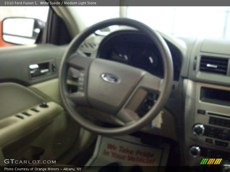 White Suede / Medium Light Stone 2010 Ford Fusion S