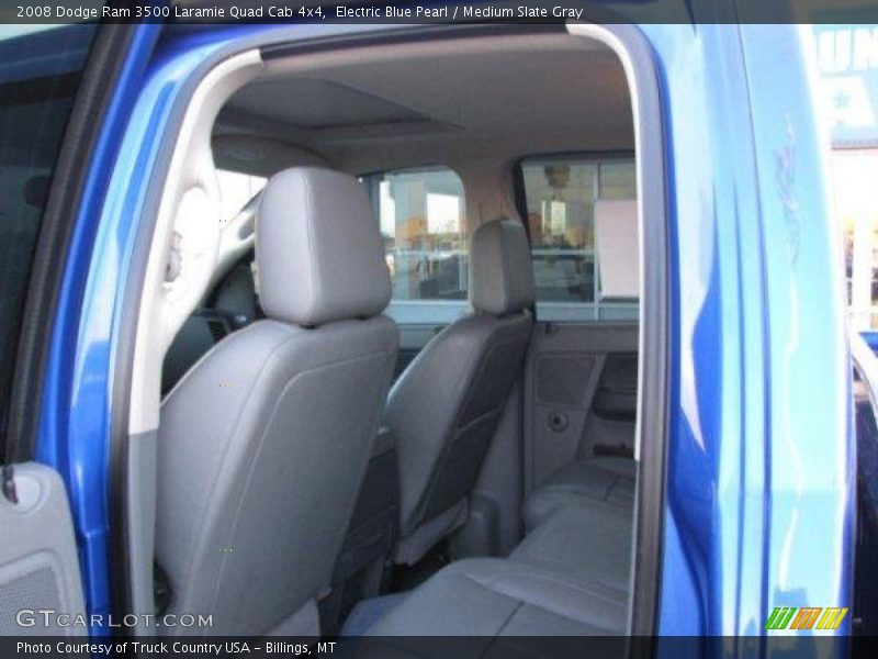 Electric Blue Pearl / Medium Slate Gray 2008 Dodge Ram 3500 Laramie Quad Cab 4x4