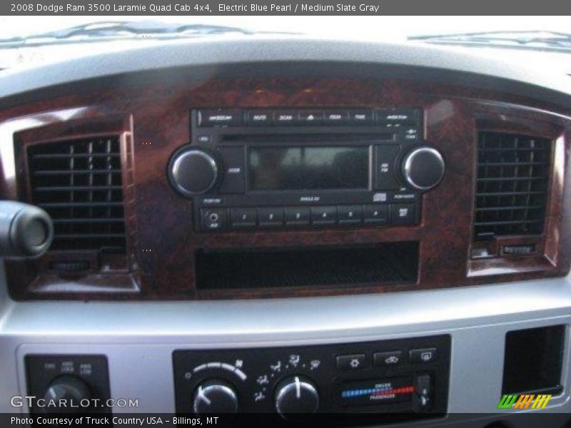 Electric Blue Pearl / Medium Slate Gray 2008 Dodge Ram 3500 Laramie Quad Cab 4x4