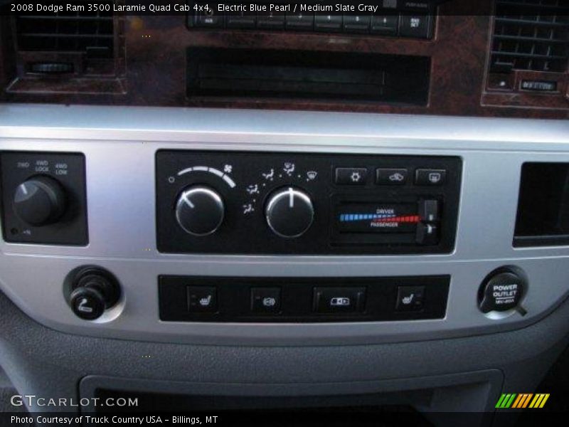 Electric Blue Pearl / Medium Slate Gray 2008 Dodge Ram 3500 Laramie Quad Cab 4x4