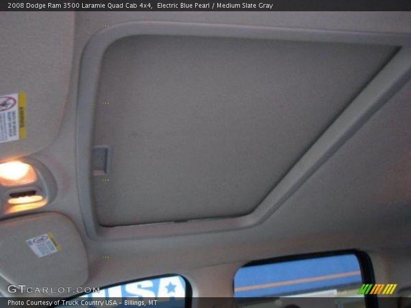 Electric Blue Pearl / Medium Slate Gray 2008 Dodge Ram 3500 Laramie Quad Cab 4x4