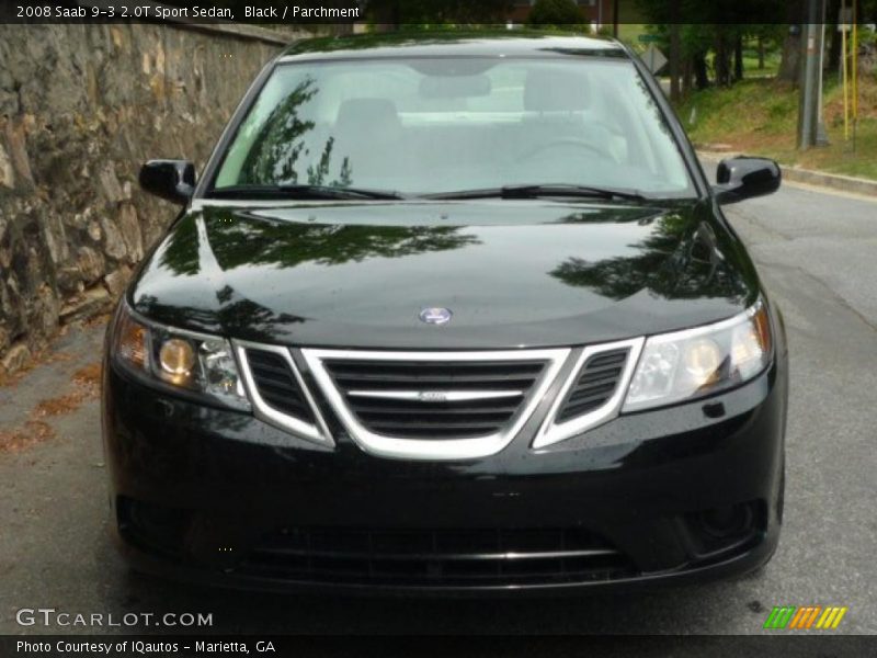Black / Parchment 2008 Saab 9-3 2.0T Sport Sedan