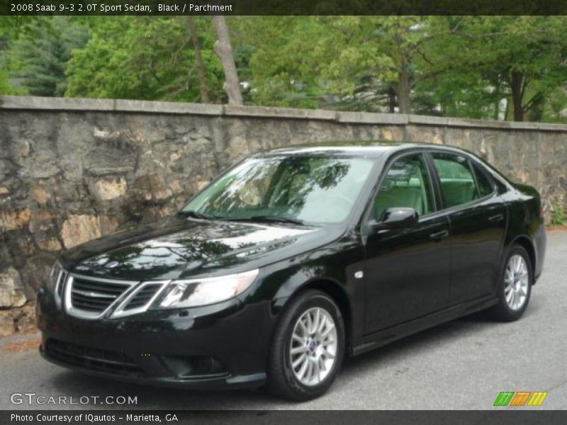 Black / Parchment 2008 Saab 9-3 2.0T Sport Sedan