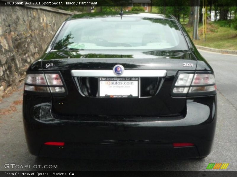 Black / Parchment 2008 Saab 9-3 2.0T Sport Sedan