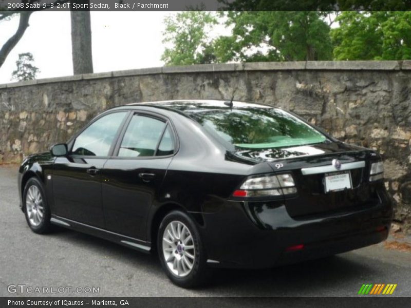 Black / Parchment 2008 Saab 9-3 2.0T Sport Sedan