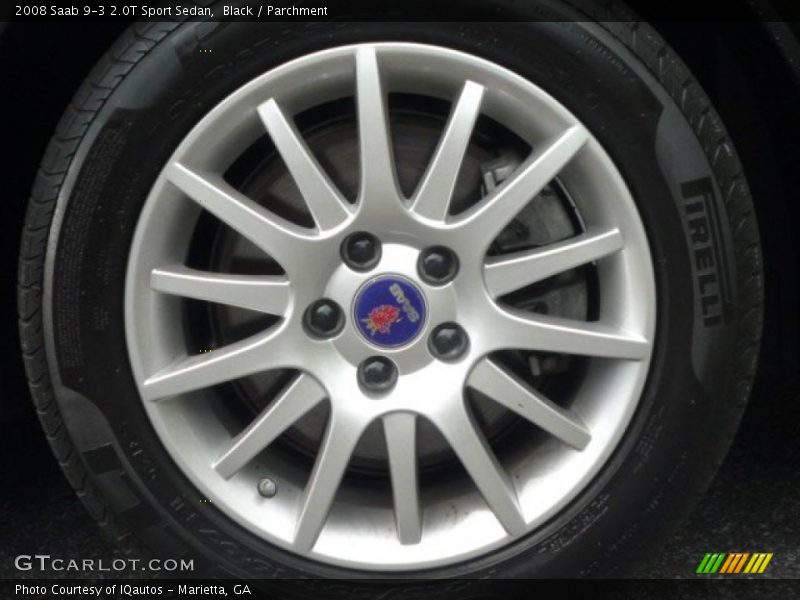 Black / Parchment 2008 Saab 9-3 2.0T Sport Sedan