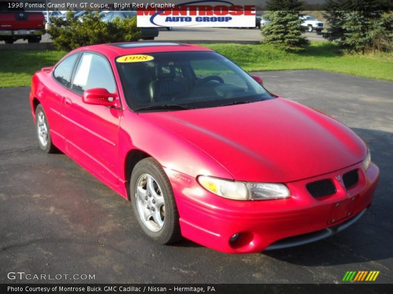 Bright Red / Graphite 1998 Pontiac Grand Prix GT Coupe