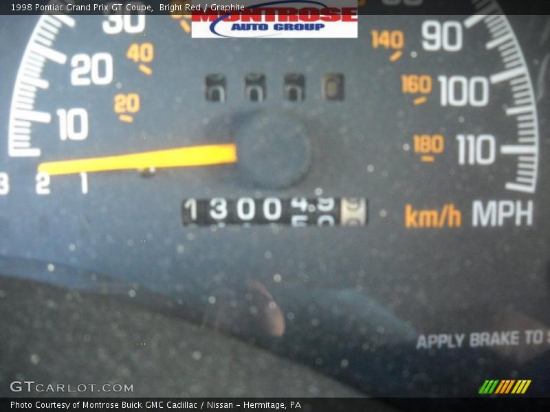 Bright Red / Graphite 1998 Pontiac Grand Prix GT Coupe