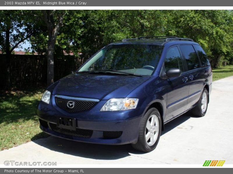 Midnight Blue Mica / Gray 2003 Mazda MPV ES