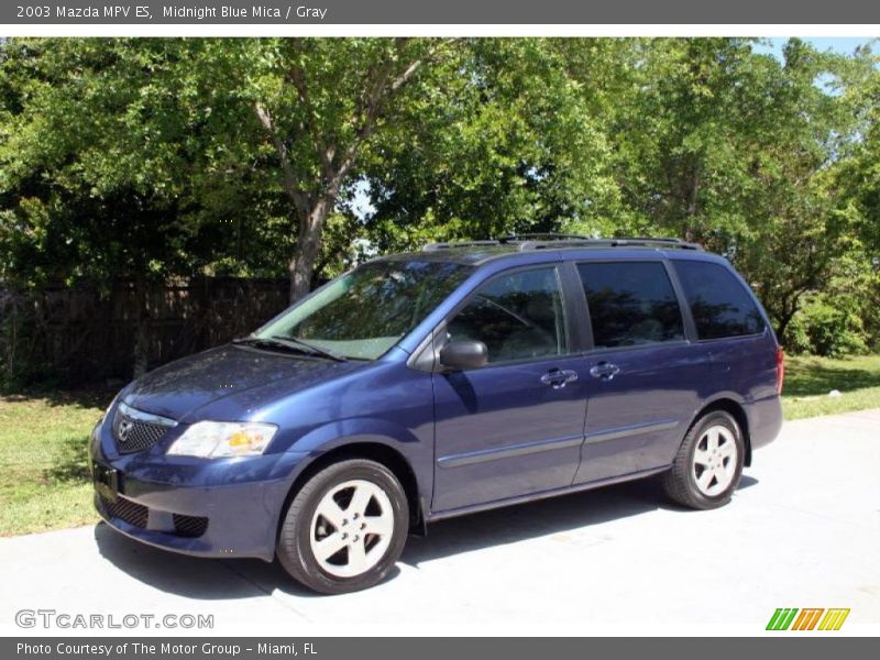 Midnight Blue Mica / Gray 2003 Mazda MPV ES