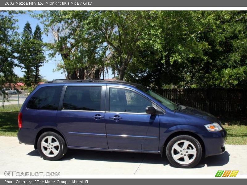 Midnight Blue Mica / Gray 2003 Mazda MPV ES