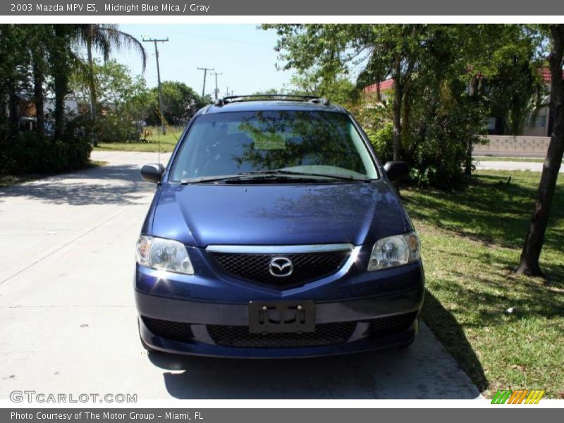 Midnight Blue Mica / Gray 2003 Mazda MPV ES
