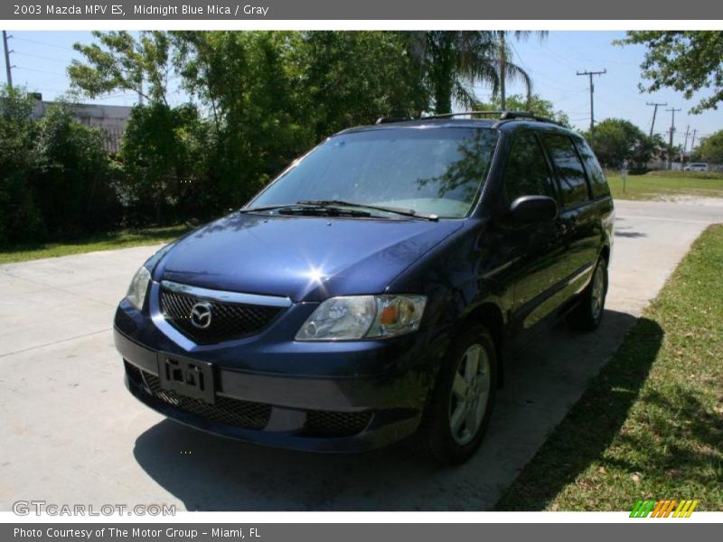 Midnight Blue Mica / Gray 2003 Mazda MPV ES