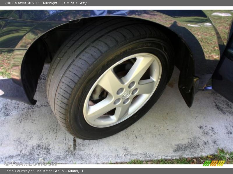 Midnight Blue Mica / Gray 2003 Mazda MPV ES