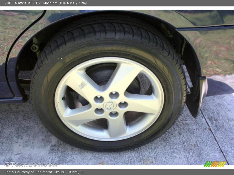 Midnight Blue Mica / Gray 2003 Mazda MPV ES
