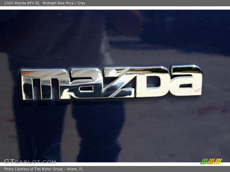 Midnight Blue Mica / Gray 2003 Mazda MPV ES