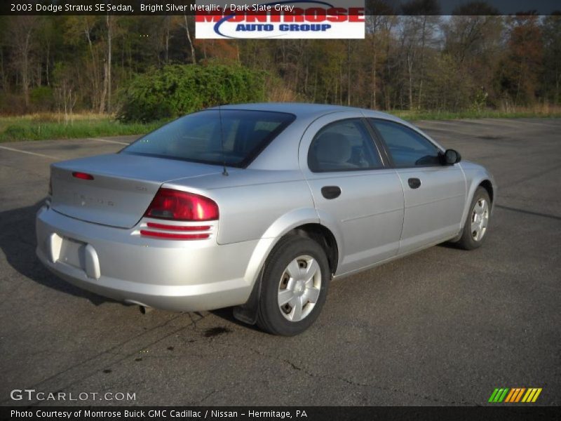 Bright Silver Metallic / Dark Slate Gray 2003 Dodge Stratus SE Sedan