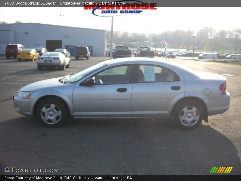 Bright Silver Metallic / Dark Slate Gray 2003 Dodge Stratus SE Sedan