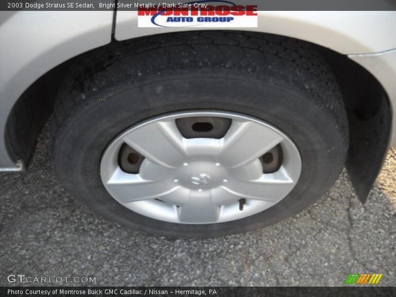 Bright Silver Metallic / Dark Slate Gray 2003 Dodge Stratus SE Sedan