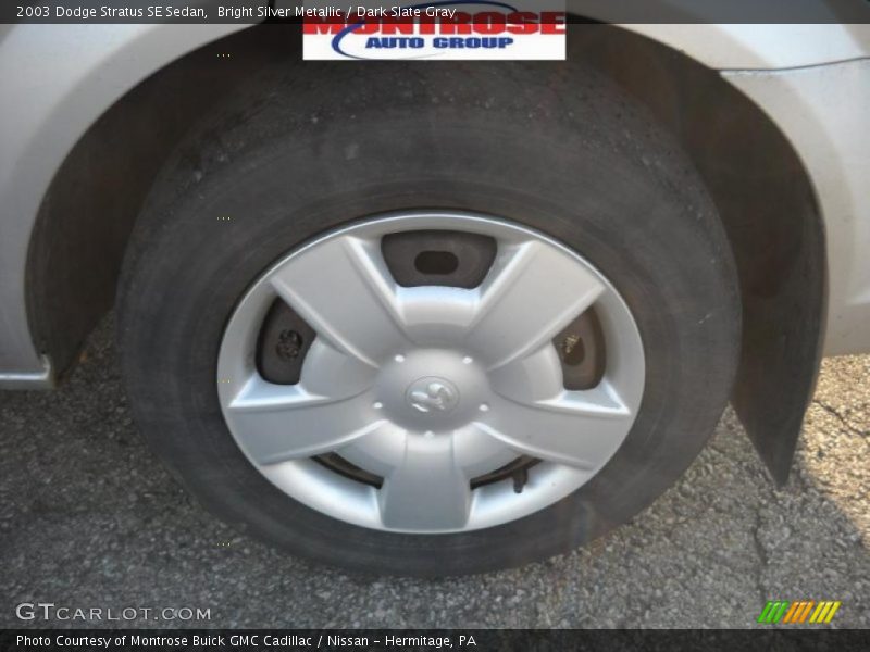 Bright Silver Metallic / Dark Slate Gray 2003 Dodge Stratus SE Sedan