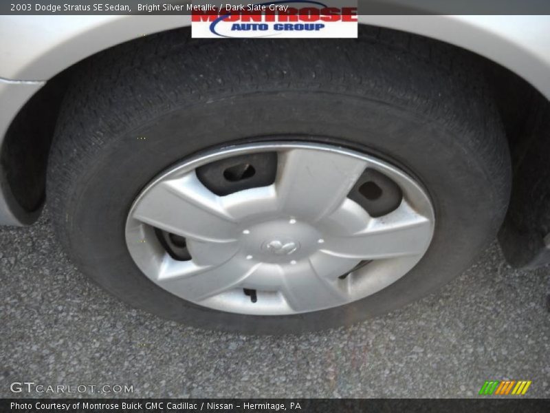 Bright Silver Metallic / Dark Slate Gray 2003 Dodge Stratus SE Sedan